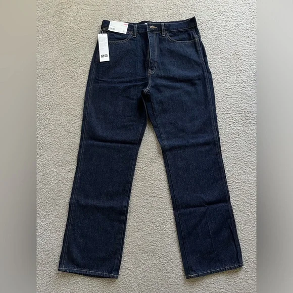 NWT Uniqlo U x Lemaire Straight Fit Blue Jeans Size 31 - Picture 2 of 5